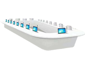 ZG7米烤漆帶升降屏會議桌